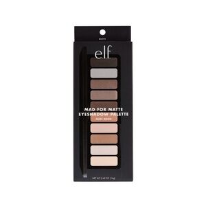 e.l.f. Mad for Matte Eyeshadow 10 Color Palette Nude Mood NWT NIB Makeup